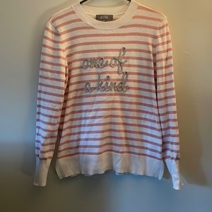 Pink and white stripped sweater